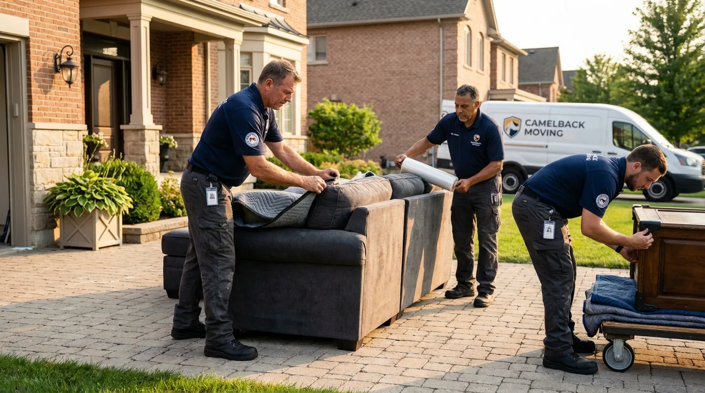 Large estate moving crew wrapping furniture in Spring Creek, NV