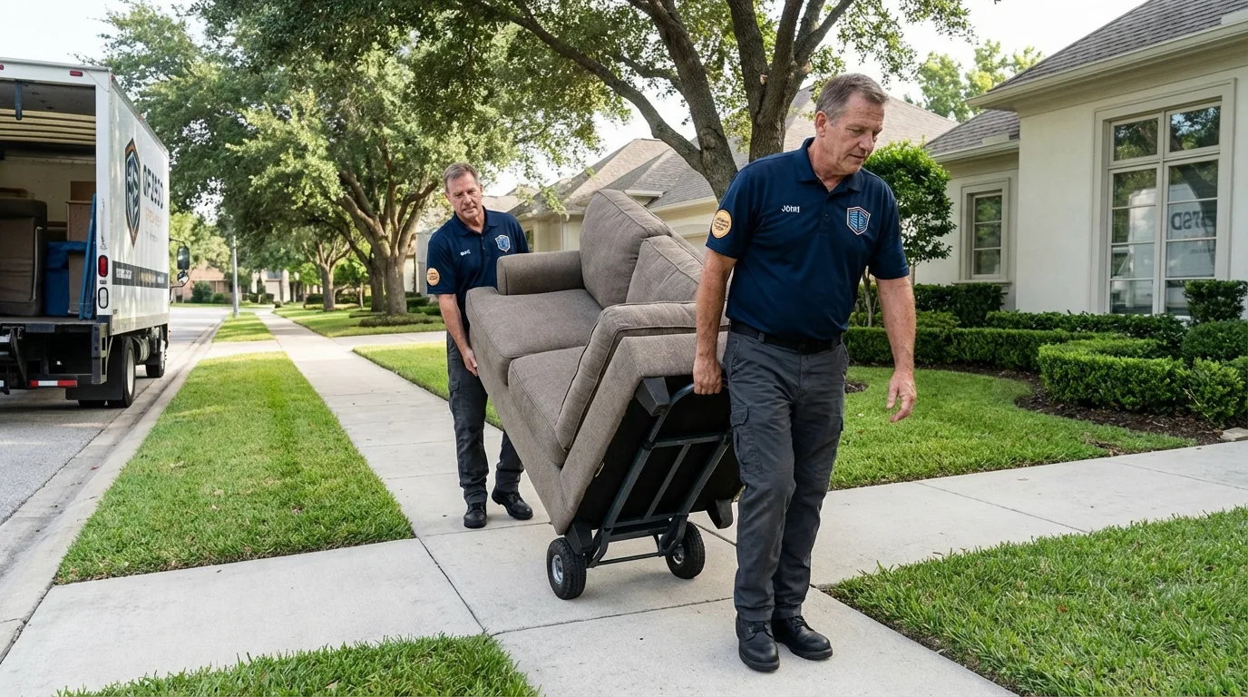 Local residential moving crew loading furniture in Spring Creek, NV